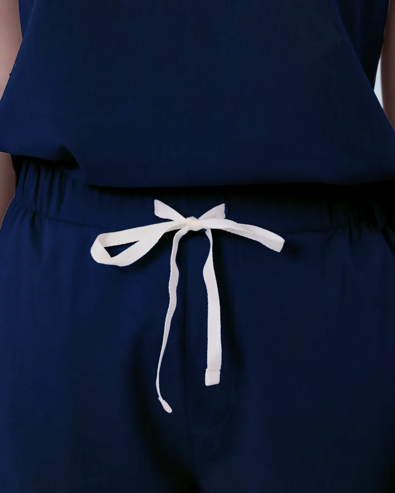 The waist tie on the Hello Kitty Medical Scrub trousers