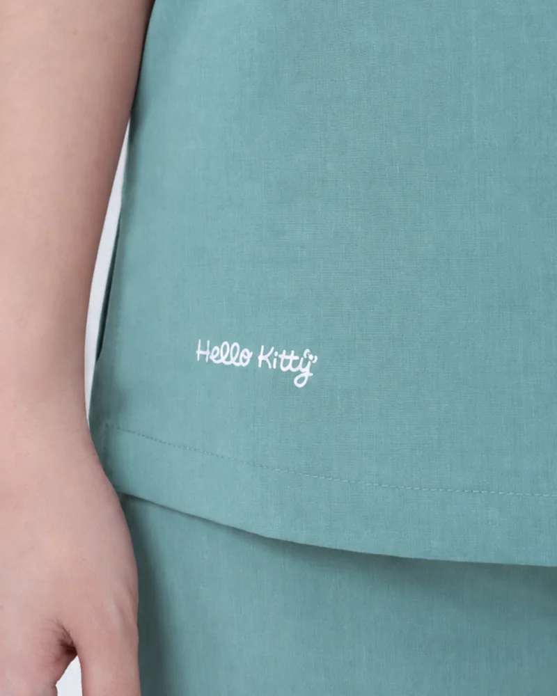 Hello Kitty In the Garden — script embroidery