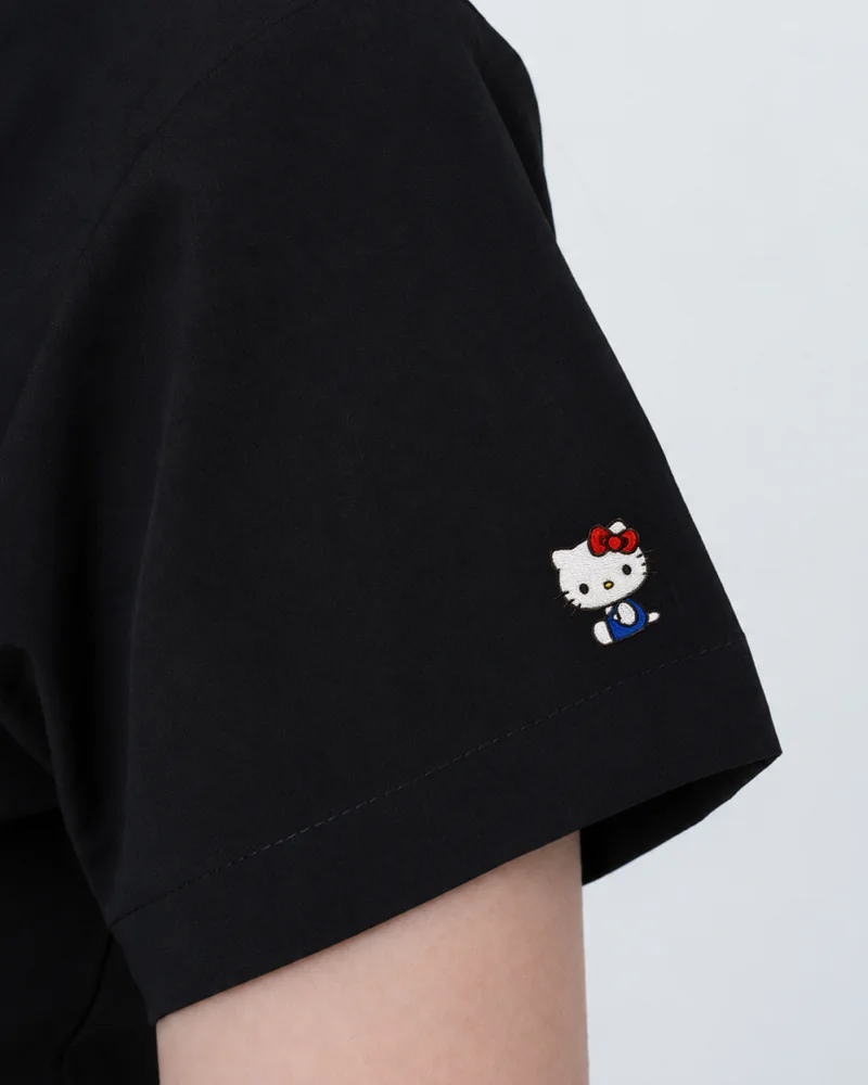 Hello Kitty sleeve embroidery on the Night Cuddle colourway
