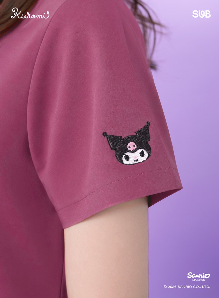 Kuromi sleeve embroidery on the Berry Bite colourway