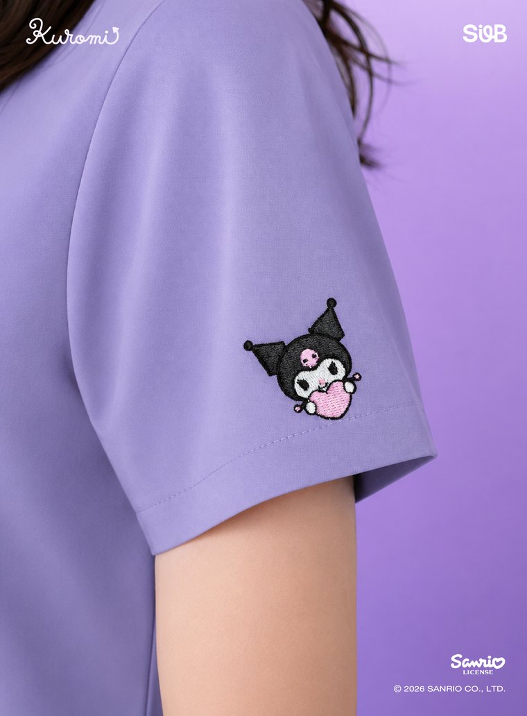 Kuromi sleeve embroidery on the Lavender Pop colourway