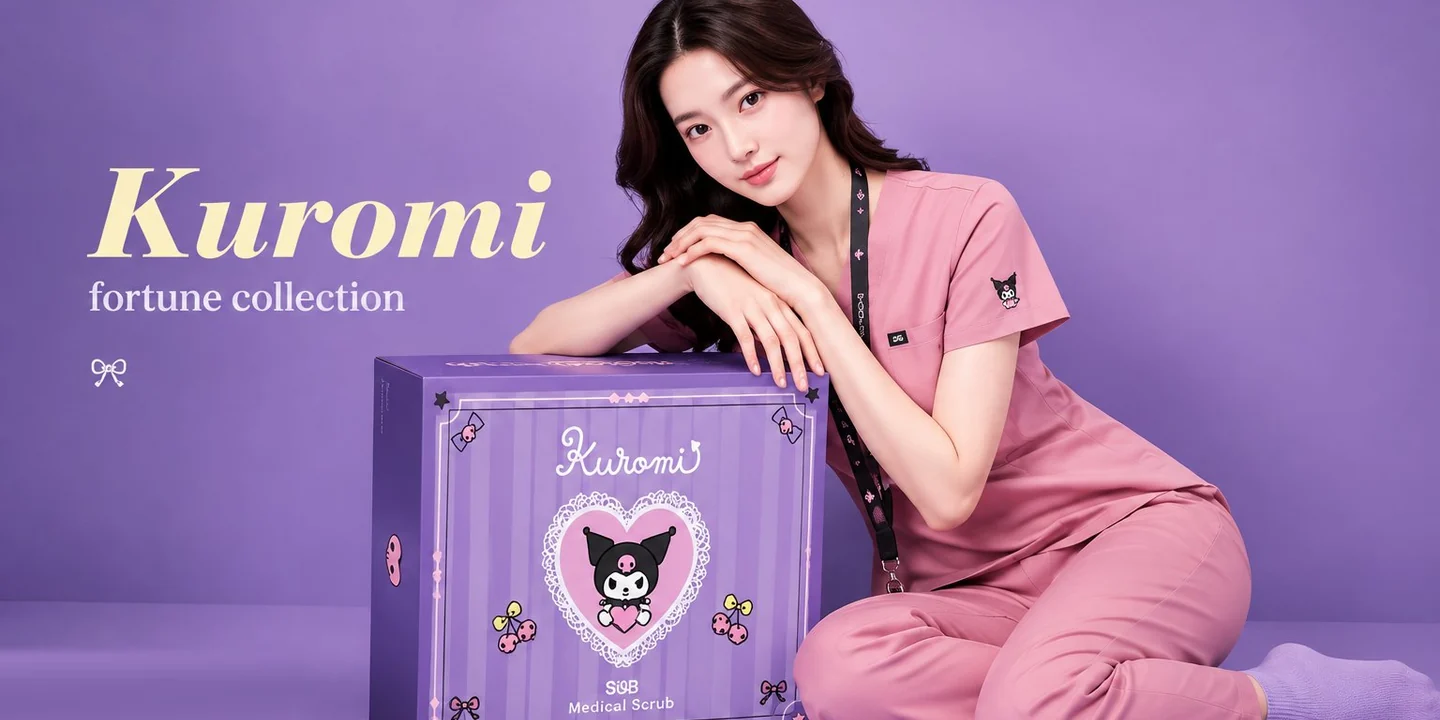 Kuromi Fortune Collection campaign — the Kuromi Medical Scrub box set