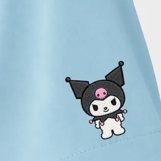Kuromi embroidered on the sleeve of Bubble Blue