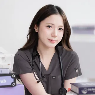 Kuromi Medical Scrub in Cozy Cloud
