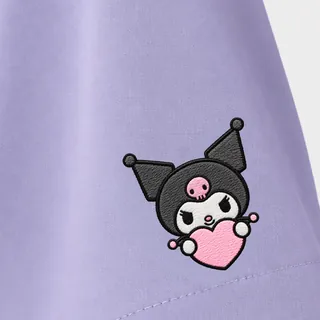 Kuromi embroidered on the sleeve of Lavender Pop