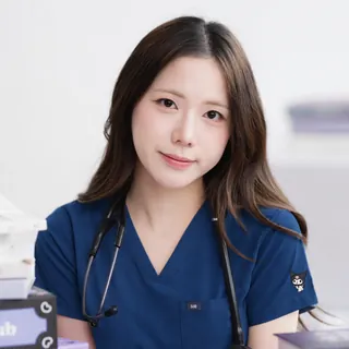 Kuromi Medical Scrub in Navy Chill