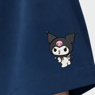 Kuromi embroidered on the sleeve of Navy Chill