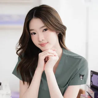 Kuromi Medical Scrub in Pure Matcha