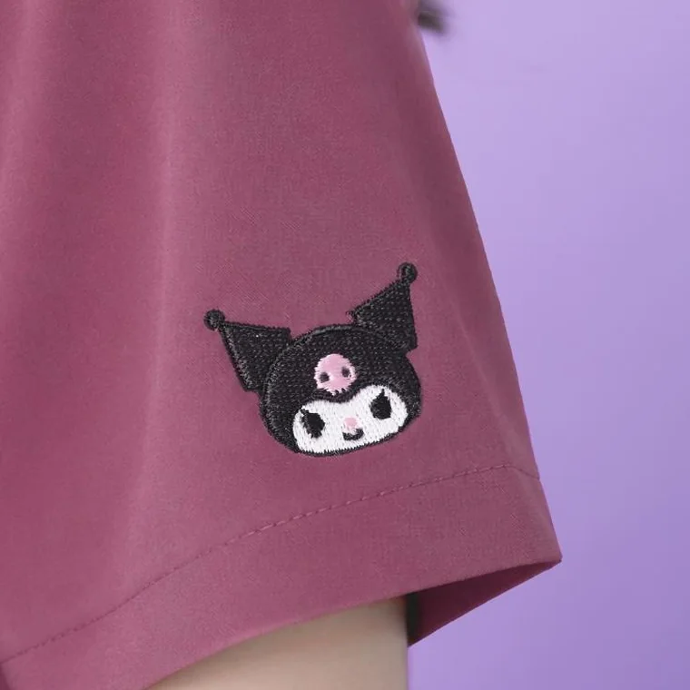 Kuromi embroidered on the sleeve of Berry Bite